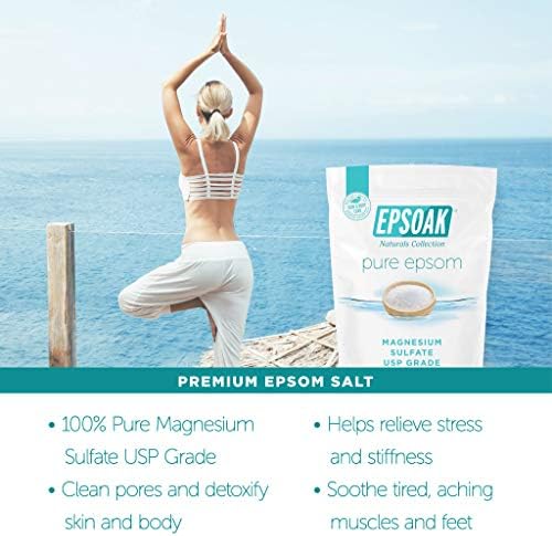 Epsoak Epsom Salt 10 lbs. (Qty. 2, 5 lb. Bags) Magnesium Sulfate USP
