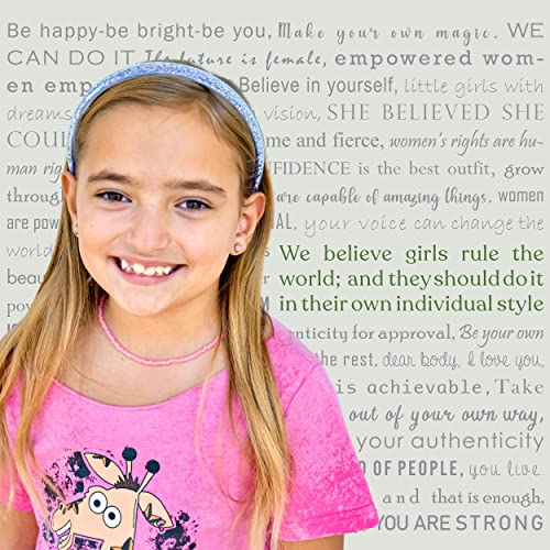 FROG SAC 4 Glitter Headbands for Girls - Sparkly Kids Headband with Comb Teeth, Thin Little Girl Sparkle Head Bands, Confetti Toddler Hairband Hair Accessories, Easter Basket Fillers Stocking Stuffers