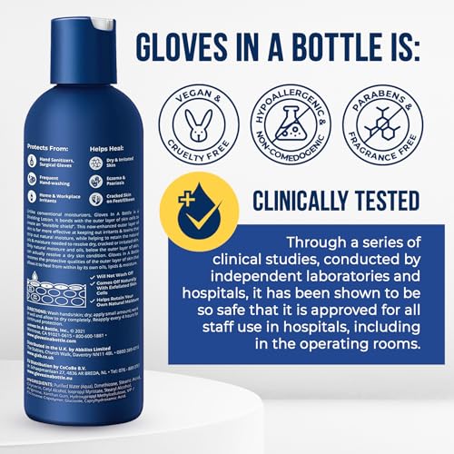 Gloves In A Bottle Shielding Lotion, Relief for Eczema and Psoriasis, 8 Fl Oz (Pack of 1)