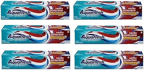 Aquafresh Cavity Protection Tube Cool Mint, 5.6 Ounce (Pack of 6)