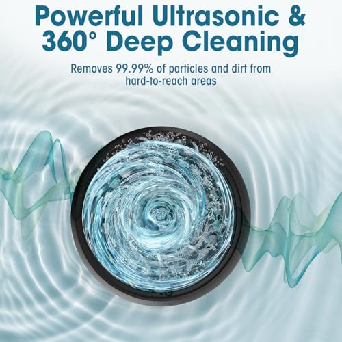 Dental Ultrasonic Retainer Cleaner Machine: Nicwell 200ML Dental Cleaning Pod for Denture, Mouth Guard, Night Guard, Braces, Tray, Aligner 45kHz Cleaner with Protection Design & Digital Timer