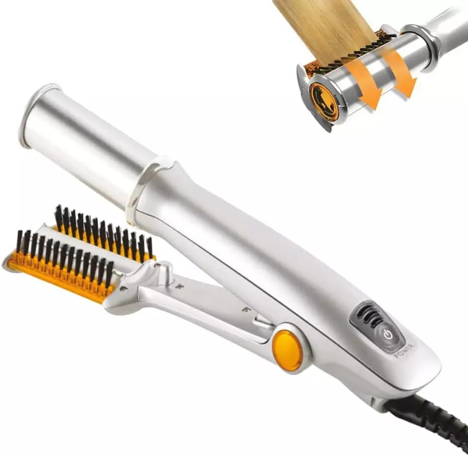 Curling and straightening 2 in 1 Hairdresser Electric Curling Iron Splint Dry and Wet Styling Tool