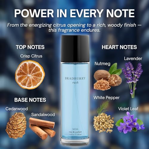 Perfume for Men –INSPIRED by A WORLD RENOWNED MEN’S PERFUME – Artemisia, Violet Leaf, Nutmeg, Vetiver – Fresh, Spicy, Elegant, Long-Lasting Eau De Parfum 100ml (3.4 fl oz)