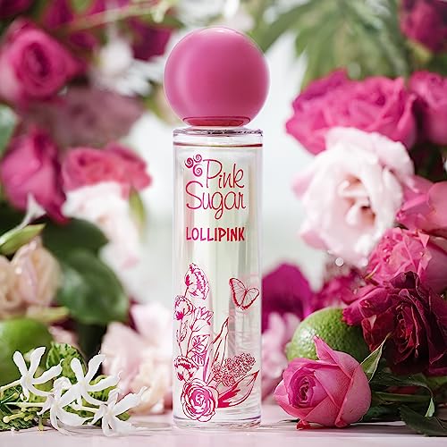 Pink Sugar Lollipink Eau De Toilette Perfume for Women, Fruity Floral Scent, Sweet Notes of Apple, Rose, and Vanilla, Feminine, Sophisticated, Long Lasting