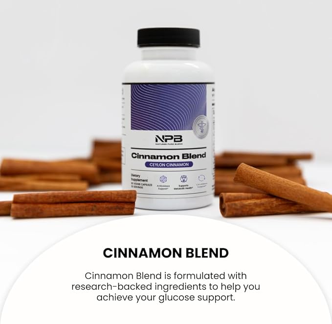 Nature's Pure Blend Ceylon Cinnamon Capsules with Turmeric Curcumin Supplement – Cinnamon Extract for Cell Support – Organic Turmeric Supplement, Herbal Support for Women & Men (2,225mg, 90 Caps)