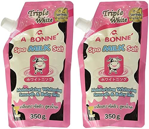 A Bonne Spa Milk Salt Moisturizes Whitens and Softens Skin 350g Set of 2