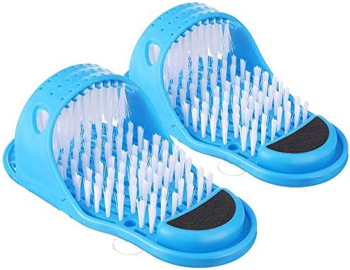 LUITON 2 Pack Foot Scrubber Massager Scrub Feet Cleaner Washer Brush for Shower Spa Massage Floor Slipper for Exfoliating Cleaning Foot