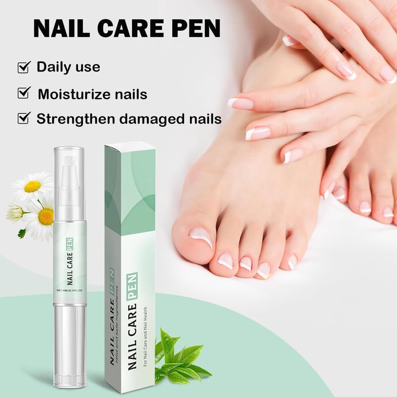 Toenail and Fingernail Repair and Care Set,2 Bottles Solution Repair and Renew Discolored and Damaged Nails as well as Thick Toenails,1 Nail Care Pen for Daily Nails Care Moisturize and Nourish