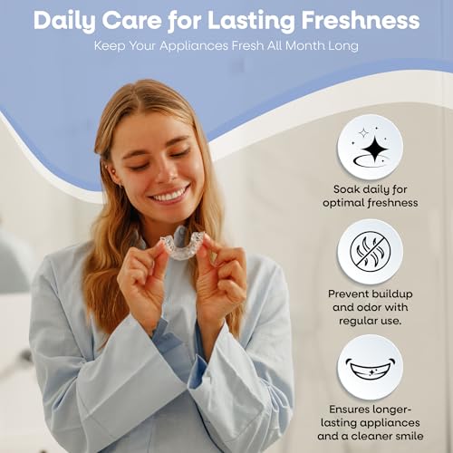 Dr. Taylor’s Retainer Cleaner Tablets for Aligners & Dentures - Effectively Removes Stains, Plaque, and Odor - Mouth & Night Guards Cleaner with Refreshing Mint Flavor - 120 Tablets