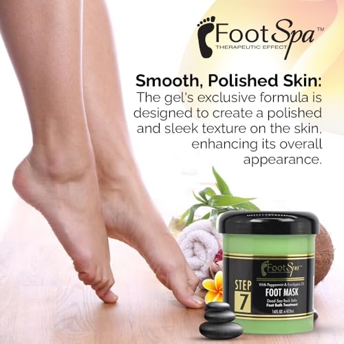 Cream Mask for foot, 16 Oz With Peppermint and Eucalyptus Oil - Pedicure Massage for Tired Feet and Body, Hydrating, Fresh Skin - Infused with Hyaluronic Acid, Amino Acids