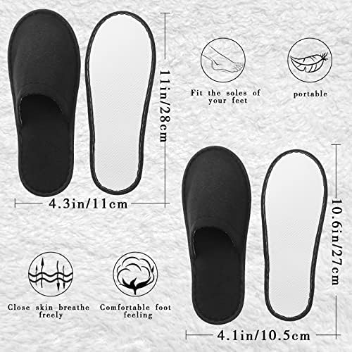 Geyoga 30 Pairs Disposable Spa Slippers for Guest Non Slip House Hotel Closed Toe Indoor Slipper for Men Women Home Wedding Travel, 2 Size