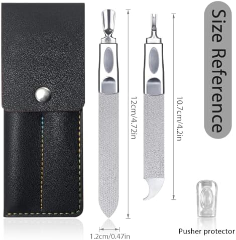 Toe Nail Files for Thick Nails, Professional Metal Nail File for Men Women Fingernail and Thick Toenails, Double-Ended and Double-Sided Stainless Steel, 2pcs Set