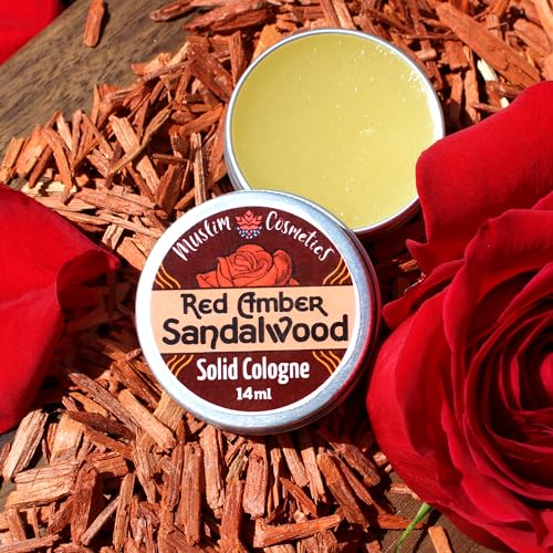 Red Amber Sandalwood SOLID Cologne | Rose | Amberous | Oud | Halal cologne || Made in Canada - Muslim Cosmetics - Red Amber Sandalwood 0.5oz / 14ml
