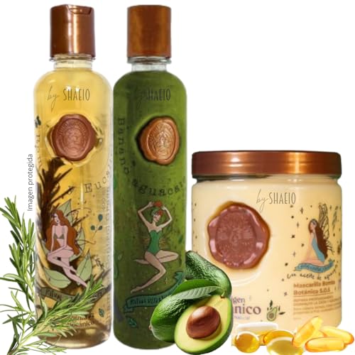 RITUAL BOTANICO KIT 3 Crecimiento Acelerado Ultra Reparador S.O.S Origen Botánico: Shampoo de Romero, Mascarilla para el Cabello Bomba Capilar, Acondicionador Intensivo PLEX (+ OBSEQUIO)