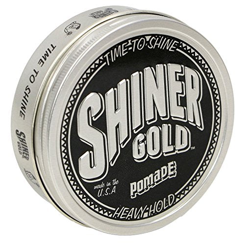 Shiner Gold Pomade | Strong Hold | High Shine | Water-based | Coconut Scent, 4oz
