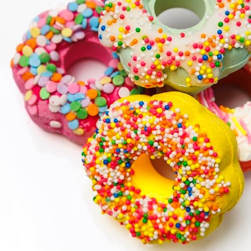 Donut Bath Bomb Gift Set (4 Piece) - Moisturizing, Fun Shaped Bath Bombs | Gift for Birthdays, Valentine's, Easter, Christmas, Mother's Day and More