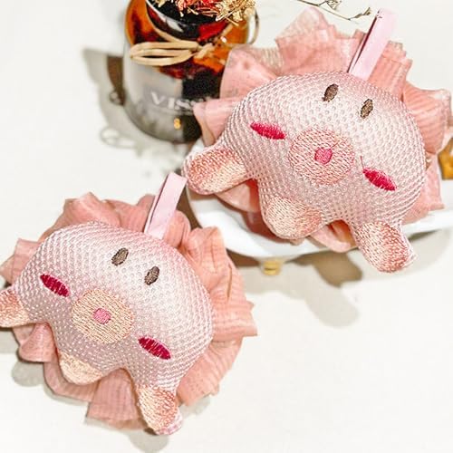 Shower Loofah Sponges for Kids,Cute Frog and Octopus Shape Toddler Bath Exfoliating Body Scrubber Mesh Loofahs Sponge[2 Pack],Designed for Baby Women Boys and Girl