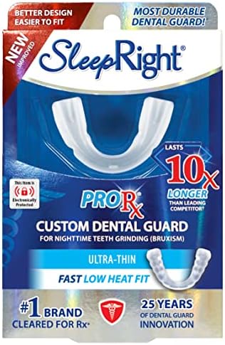 SleepRight ProRX Dental Guard, Ultra-Thin, Custom-Fit, Durable for Teeth Grinding, Comfortable for Sleeping (New Version)
