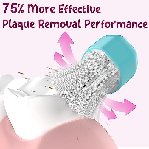 Kids Replacement Toothbrush Head for Sonicare: Ofashu Children Sonic Electric Toothbrush Brush Head for Philips 6321 6340 6032/94 6042, 8 Packs for Boys Girls 7+, Pink & Green