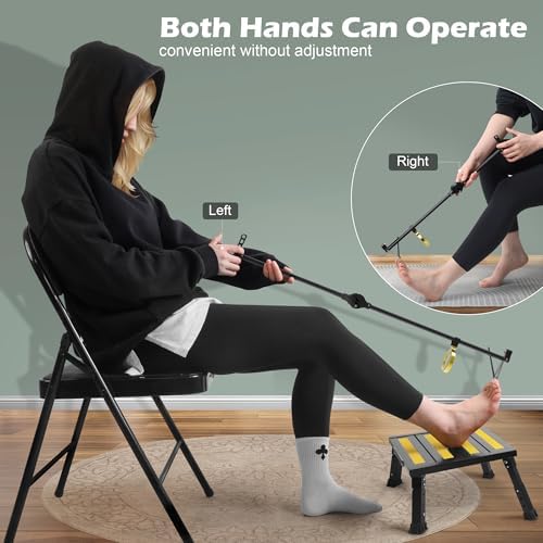 Foldable Extended Long Handle Toenail Clippers with Magnifier-4mm Wide Jaw & Ergonomic Design for Seniors, Arthritis& Limited Mobility | Heavy-Duty, No-Bend Trimming, Tool-Free Foldable (24" Black)