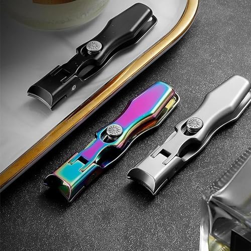 MightyClip Nail Clippers - German Stainless Steel for Men, Includes Nail File and Storage Box (Silver)