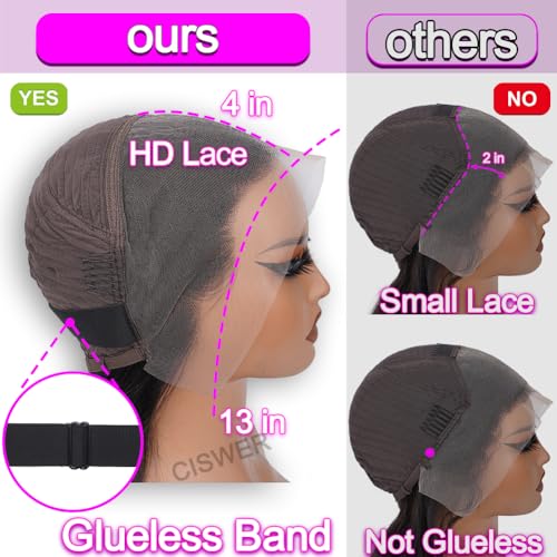 Short Bob Wig Human Hair Straight 13x4 Lace Front Wig Human Hair Bob Wigs for Black Women Glueless 180 Density Black Wig 12 Inch