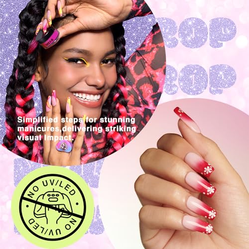 MEFA Dip Powder Nail Kit with Portable Electric Nail Drill, Summer Glitter Shimmery Hot Pink Pastel Violet Neon Orange 32 Colors Dipping Powder Liquid Set Bright Shades French Nail Art Manicure Salon