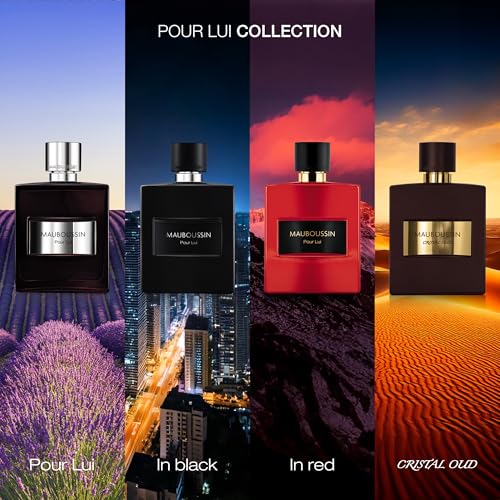 Mauboussin - Pour Lui In Black 100ml (3.3 Fl Oz) - Eau de Parfum for Men - Woody & Oriental Scents