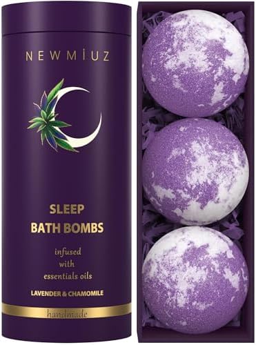 Deep Sleep Bubble Bath Bombs Infused with Lavender Chamomile Essential Oils Moisturizing Bath for Dry Skin and Relaxation Self Care Gift for Women