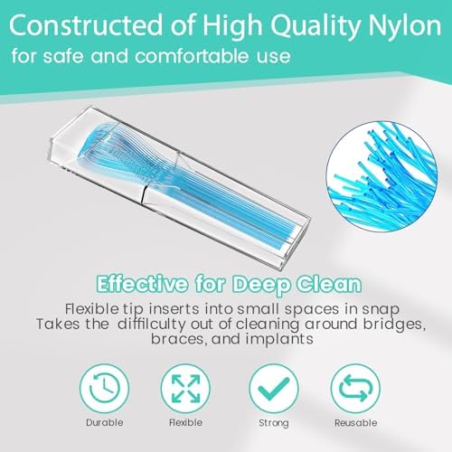 Floss Threaders, 400 Count Threaders for flossing, Dental Floss Threader for Braces, Bridges, Implants, Permanent Retainer (Pack of 4)