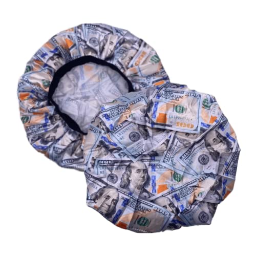 Silky Design Bonnet with Elastic Soft Band, Hair Braid Adjustable Women and Men Bonnets for Sleeping, Comfortable Satin Fabric Bonnet (Mney N)