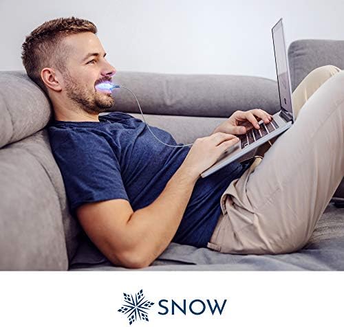 Snow Teeth Whitening Kit - Snow Teeth Whitening Serum and LED Mouthpiece Whitener, Formulated with Hydroxyapatite, Good for 6 Months - Wired Kit with 3 Wands