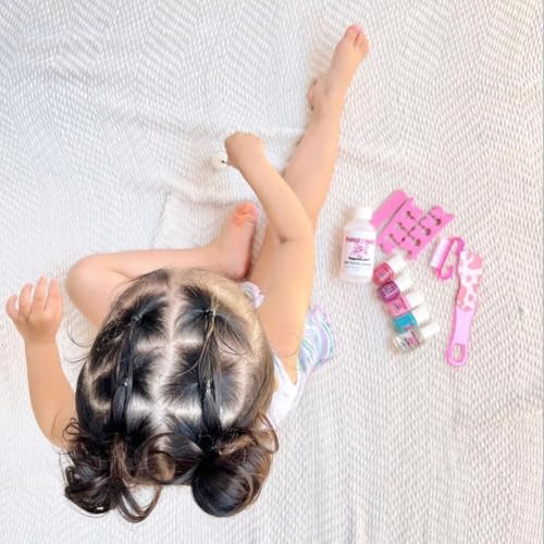 Piggy Paint | 100% Non-Toxic Girls Nail Polish | Safe, Cruelty-free, Vegan, & Low Odor for Kids | Tiny Tiaras (4 Polish + Nail Art Gift Set)