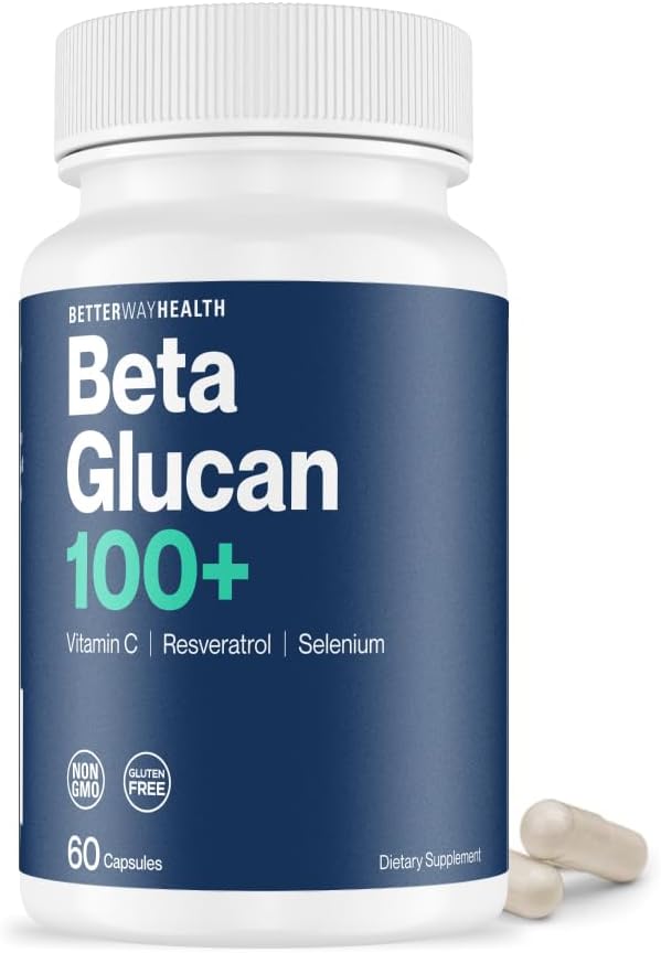 Better Way Health™ - Advanced Immune Readiness - Highly Purified 1,3/1,6 Beta Glucan + Vitamin C, Resveratrol, and Selenium - 60 Capsules (Pack of 1)