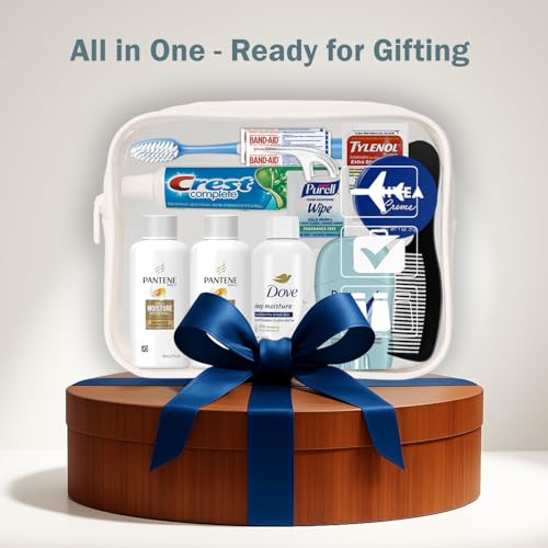 Peaknip Travel Toiletry Kit For Women - 15 Piece Travelers Essentials, TSA Compliant, Travel Size Toiletries kit, Bundle includes Shampooo & Conditioner, Body Wash, Deodorant, Moisturizer & More