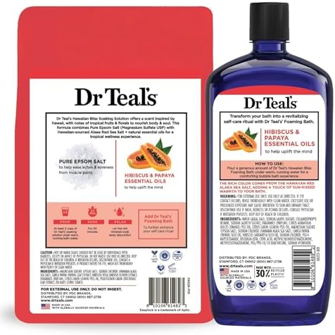 Dr Teal's Hawaiian Bliss Pure Epsom Salt Soak and Foaming Bath (Hawaiian Bliss)