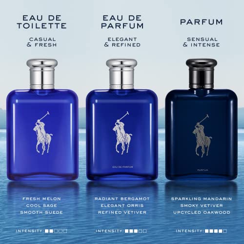 RALPH LAUREN FRAGRANCES - Polo Blue - Parfum - Men's Cologne - Aquatic & Fresh - With Citrus, Oakwood, and Vetiver - Intense Fragrance