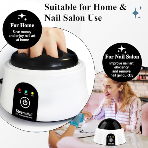 Electric Nail Soaking Bowl, Soak off Bowl for Gel Nail Polish, Acrylic Nails, Dip Powder Removal, Black