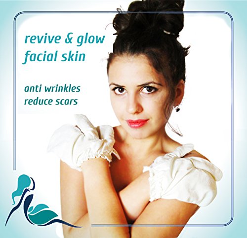 Silky Skin Garshana gLoves Raw Silk Massage - Quality Storage Bag - Ayurvedic Dry Brushing Exfoliate Skin Lymphatic Drainage Brush Reduce Acne Scars Cellulite Massager Remove Toxin