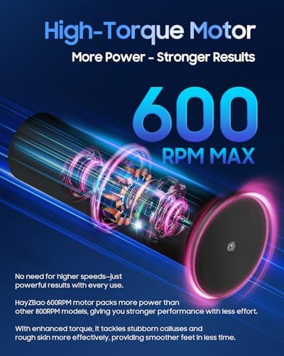 FSA&HSA Eligible Electric Foot File - Electric Callus Remover for Feet,Adjustable Speed Foot Scrubber with 60 Pcs Sandpaper Discs,Professional Pedicure Tool for Dead Skin and Calluses - Black