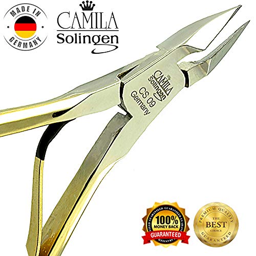 CS09 4" Professional Nail Cuticle Trimmer from Solingen, Germany. Best Stainless Steel, Anti-corrosive. Perfect Tool for Manicure and Pedicure. Premium Cuticle Cutter (9mm Blade)