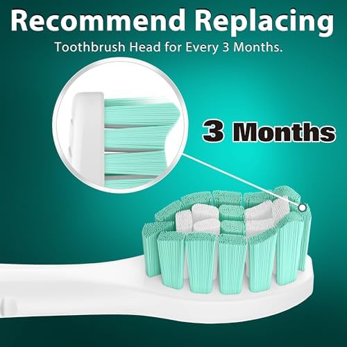 Designed for Philips Sonicare Replacement Heads, Replacement Brush Heads Compatible with Phillips Sonicare Click-on Sonic Electric Toothbrush, 10 Pack
