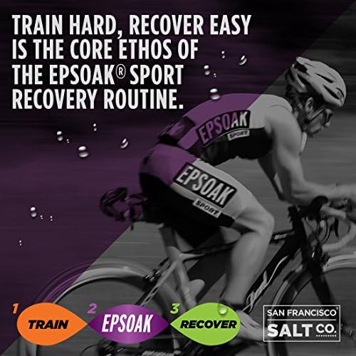 Epsoak Sport Lavender Epsom Salt for Athletes - 5 lbs. Soothing Therapeutic Soak with Lavender Essential Oil