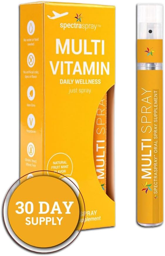 Spectraspray Multi Vitamin Pack - Oral Spray Essential Vitamins B12, D3 & Biotin | Mens Multivitamin | Women's Multivitamin | 30 Day Supply per Spray