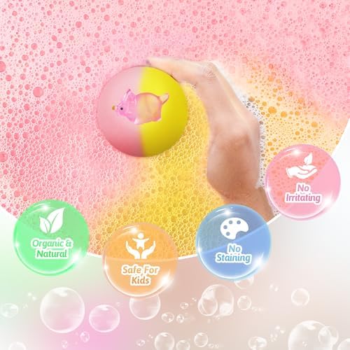Bath Bombs for Kids with Toys Inside - 40 Pack Surprise Organic Natural Bath Bombs (Dino/Unicorn/Marine) Toddler Toys for Boys & Girls, Children's Birthday Christmas Gifts Set
