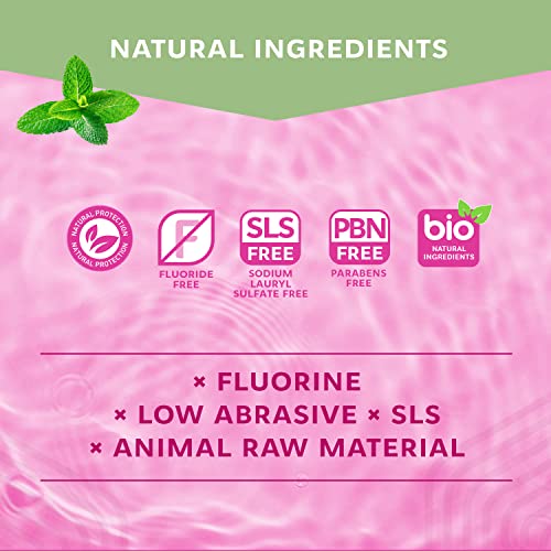 R.O.C.S. Junior Toothpaste - Enamel Whitening Teeth Gum Protection - for Children 6-12 Years Old - Safe to Swallow - Natural, No Fluoride or Sulfate (Berry Mix, Pack of 1)