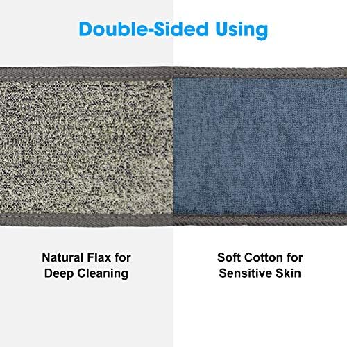 Loofah Back Scrubber, 50 Inch Extra Long Natural Flax Exfoliating Back Scrubber for Shower for Men Women, Deep Clean & Invigorate Your Skin