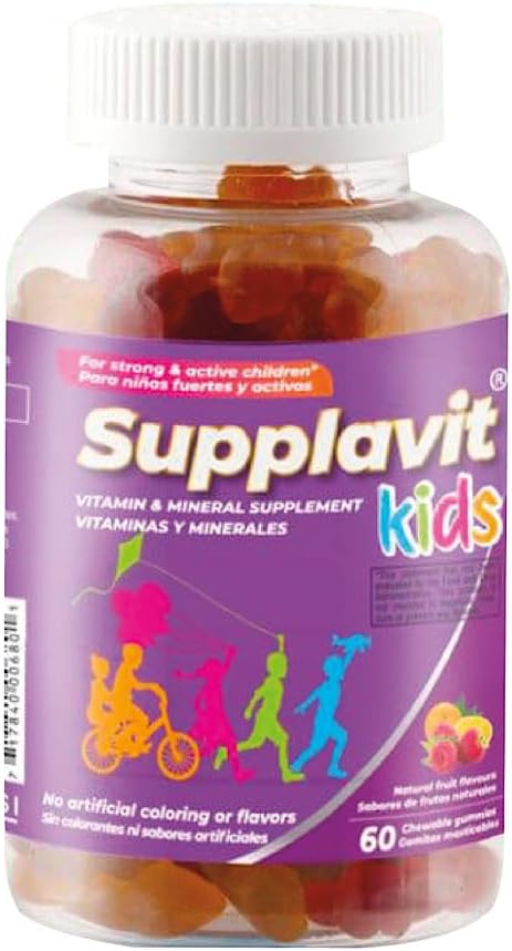 Kids Vitamins and Supplements, No Artificial Coloring, Allergen-Free for Healthy and Strong Children, Natural Fruit Flavors, Healthy and Delicious, (60 Gummies)