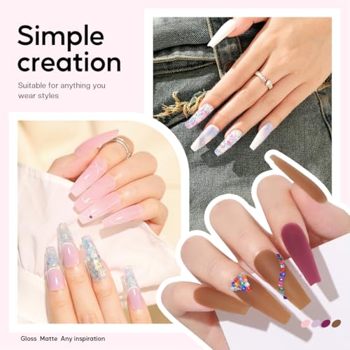 Poly Gel Nail Kit for Beginners: 15 Colors Gel Extension Nail Starter Kit with Slip Solution U V Light for Women Girls at Home DIY