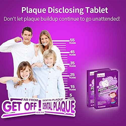 Dental Plaque Disclosing Tablets for Kids & Adults - Showing Plaque by Changing Color - Helps Teach Brushing Habits for Clean Teeth - 108Count